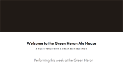 Desktop Screenshot of greenheronalehouse.com