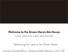 Tablet Screenshot of greenheronalehouse.com